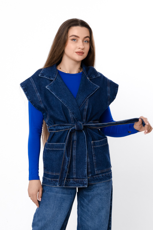 Жилетка жіноча з поясом